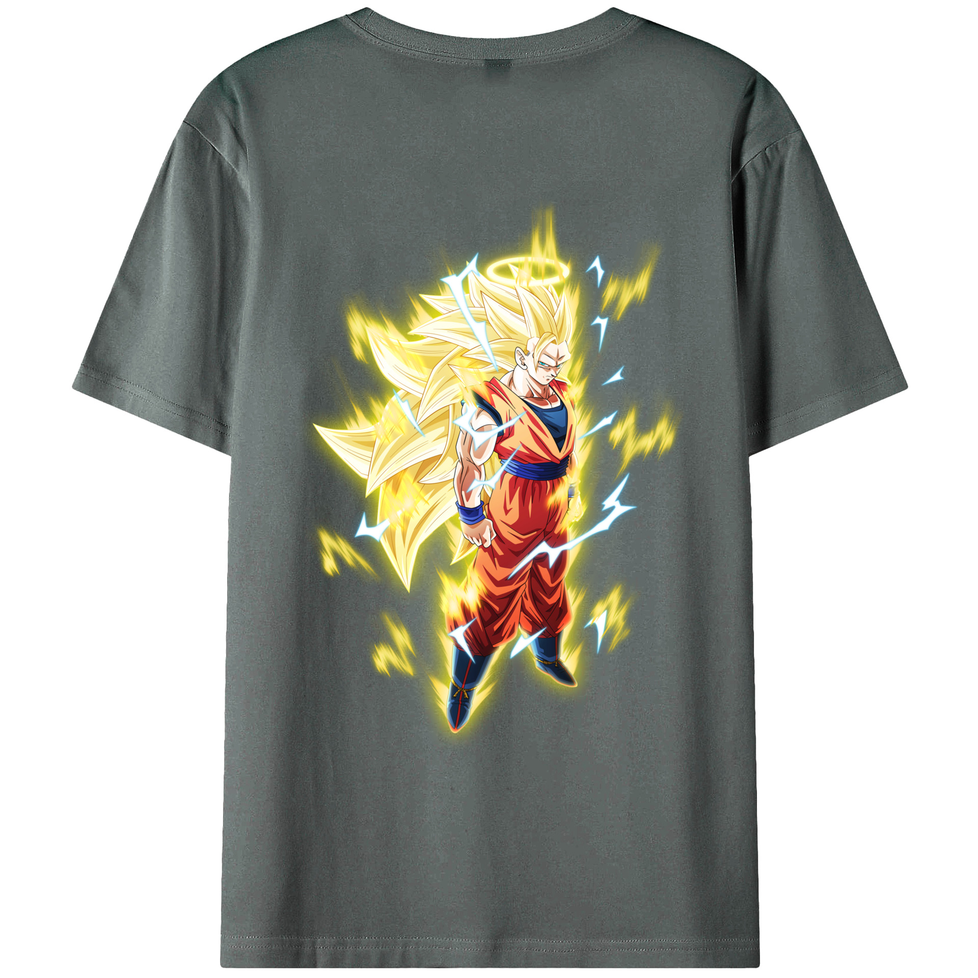 （画像用） ドラゴンボール 孫悟空（そん ごくう）Son Goku カカロット DRAGON BALL Kakarotto 綿100％ メンズ半袖Tシャツ（バックプリント） 通気性